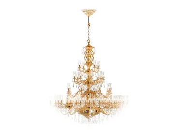 HOWARD 830/60-SH/G30 - French Gold chandelier with Schoeler crystals by Possoni Illuminazione - view 2